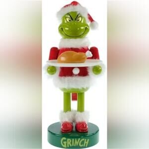 NEW Dr Seuss The Grinch Stole Christmas Nutcracker with Turkey 11" Holiday Decor